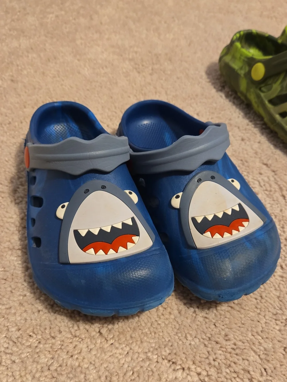 Kids' Monster Clog Shoes - Green and Blue